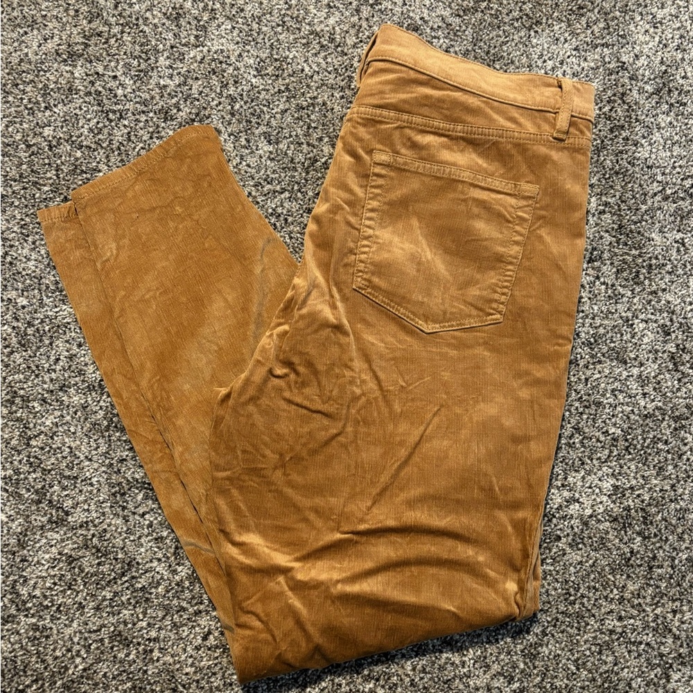 LOFT Tan/Camel Brown Corduroy Trousers